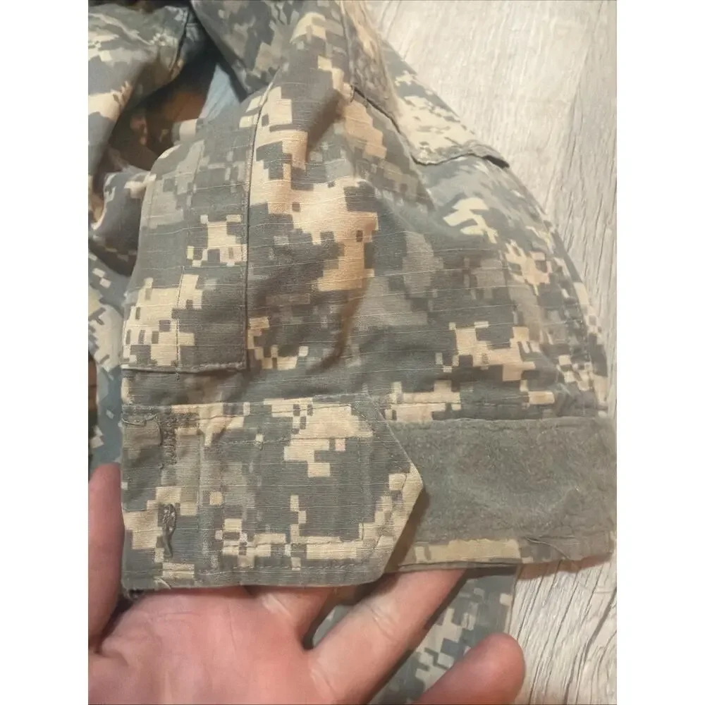 Shirt Coat U.S. Army Combat Military Top Digital Large Short Camo Full Zip M